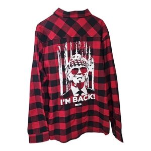 Men’s LGND Supply Co Plaid Graphic Long Sleeve Flannel Shirt Large